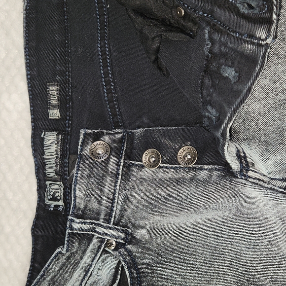 SOCIAL COLLISION WOMENS JEANS RUDE FIT SIZE  28×32 WASHED BLACK DENIM - Picture 8 of 11